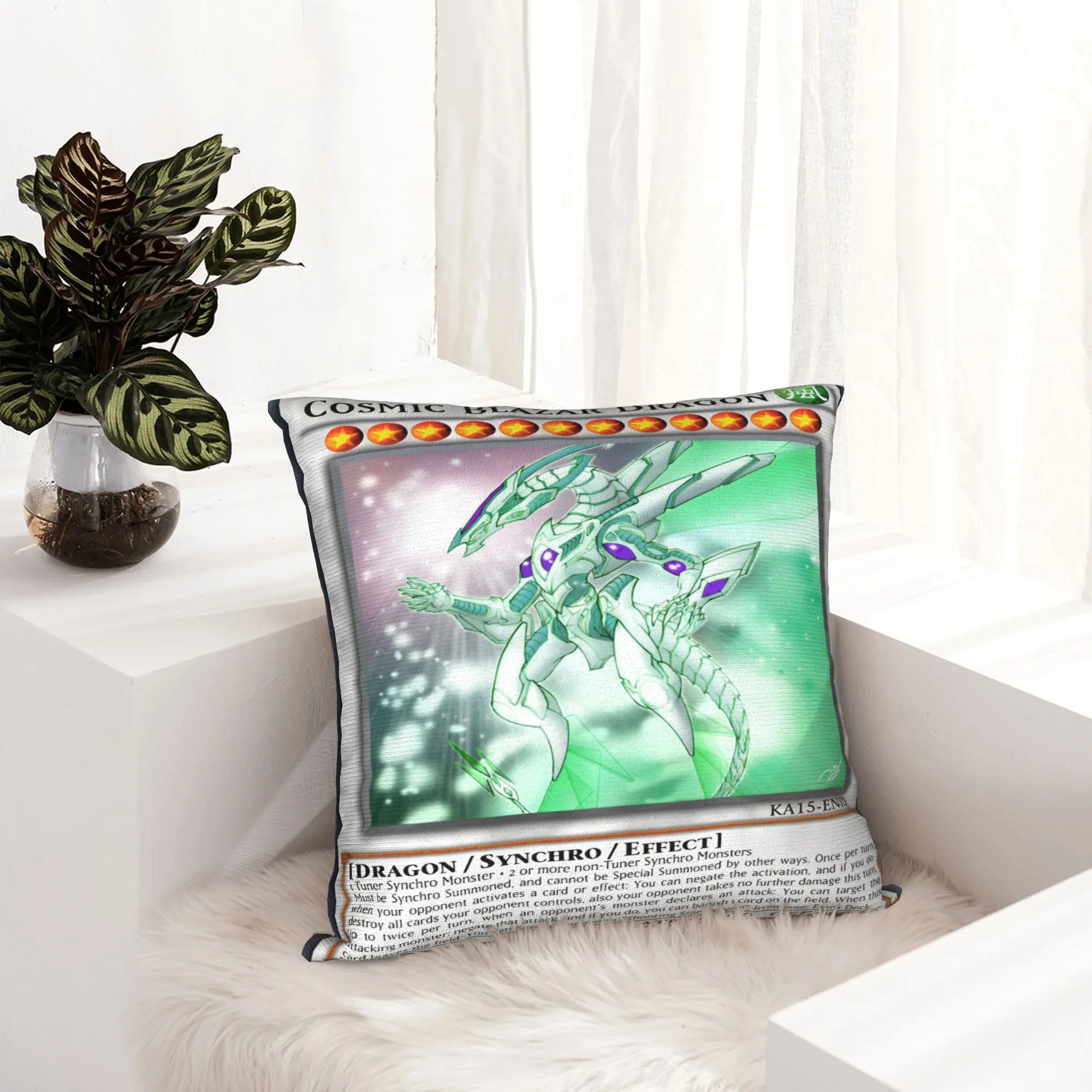 Anime Yu Gi Oh Card  Pillowcase Double-sided Printing Polyester Cushion Cover Decorative  Throw Pillow Case Cover Home Zipper