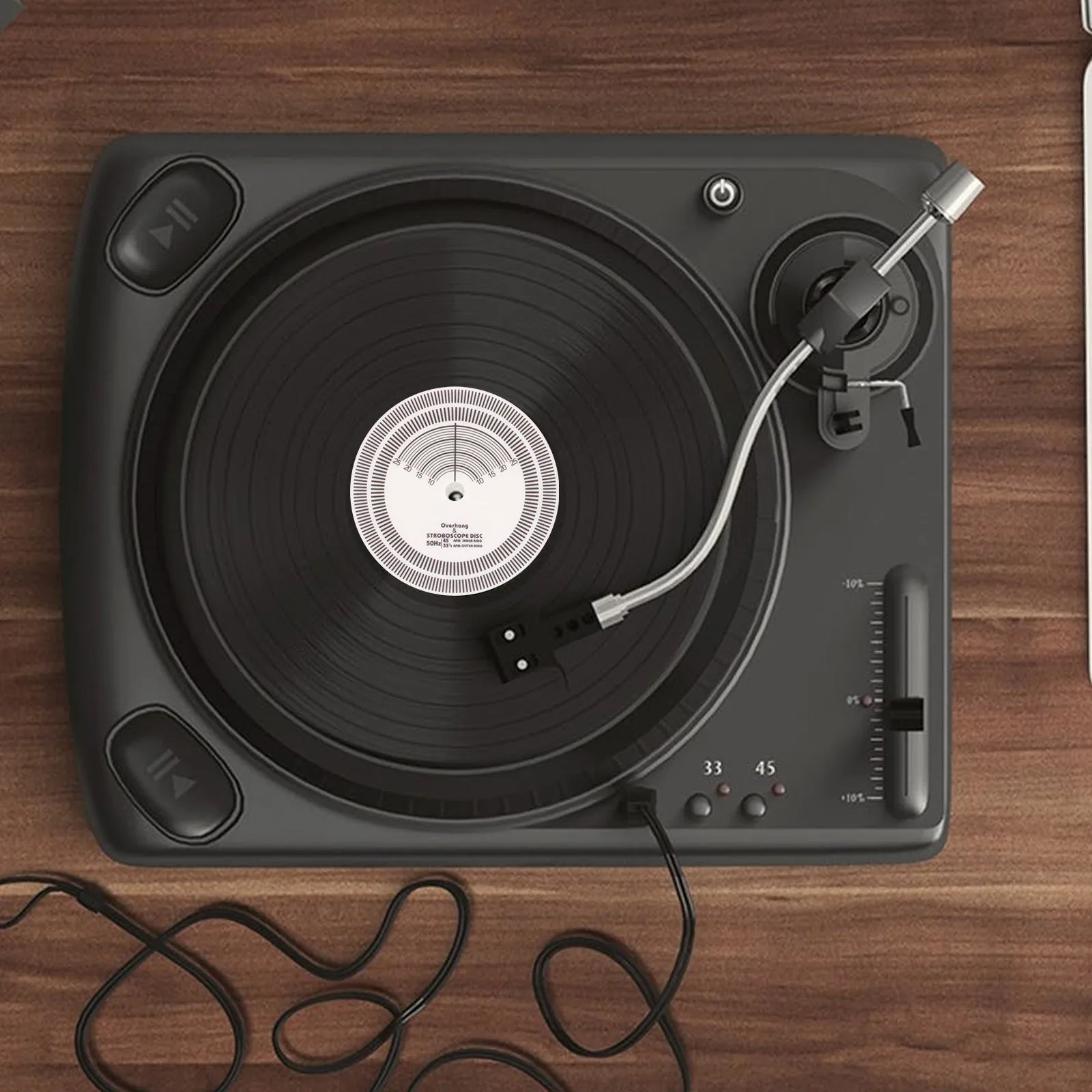 Anti-Sliding Vinyl Record Player Disc Stroboscope Calibration Tool for Turntable Speed Detection High Accuracy Tester