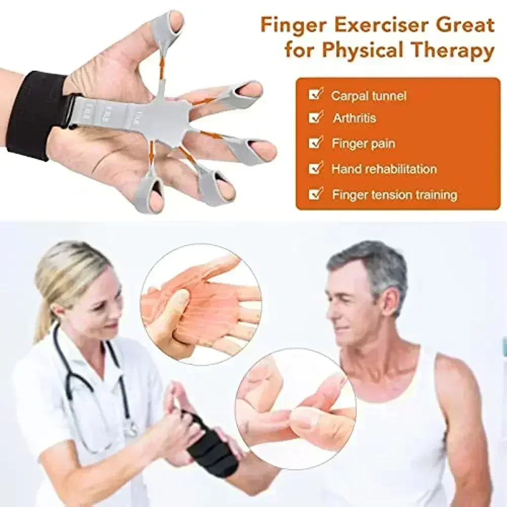 Silicone Grip Training and Exercise Finger Exercise Stretcher Hand Strengthener Arthritis Grip Finger rehabilitation training