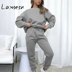 Laxsesu Two Piece Pant Set for Women 2024 Autumn Winter Long Sleeve Casual Hoodies Pants Suit Womens 2 Piece Outfits Sportswear