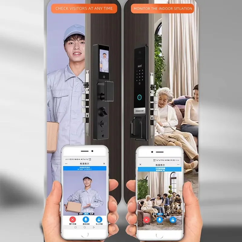

Интеллектуальная программа-приложение Alexa Smart Door Lock с 3D-распознаванием лиц, цифровым паролем, цифровым ключом и HD-камерой.