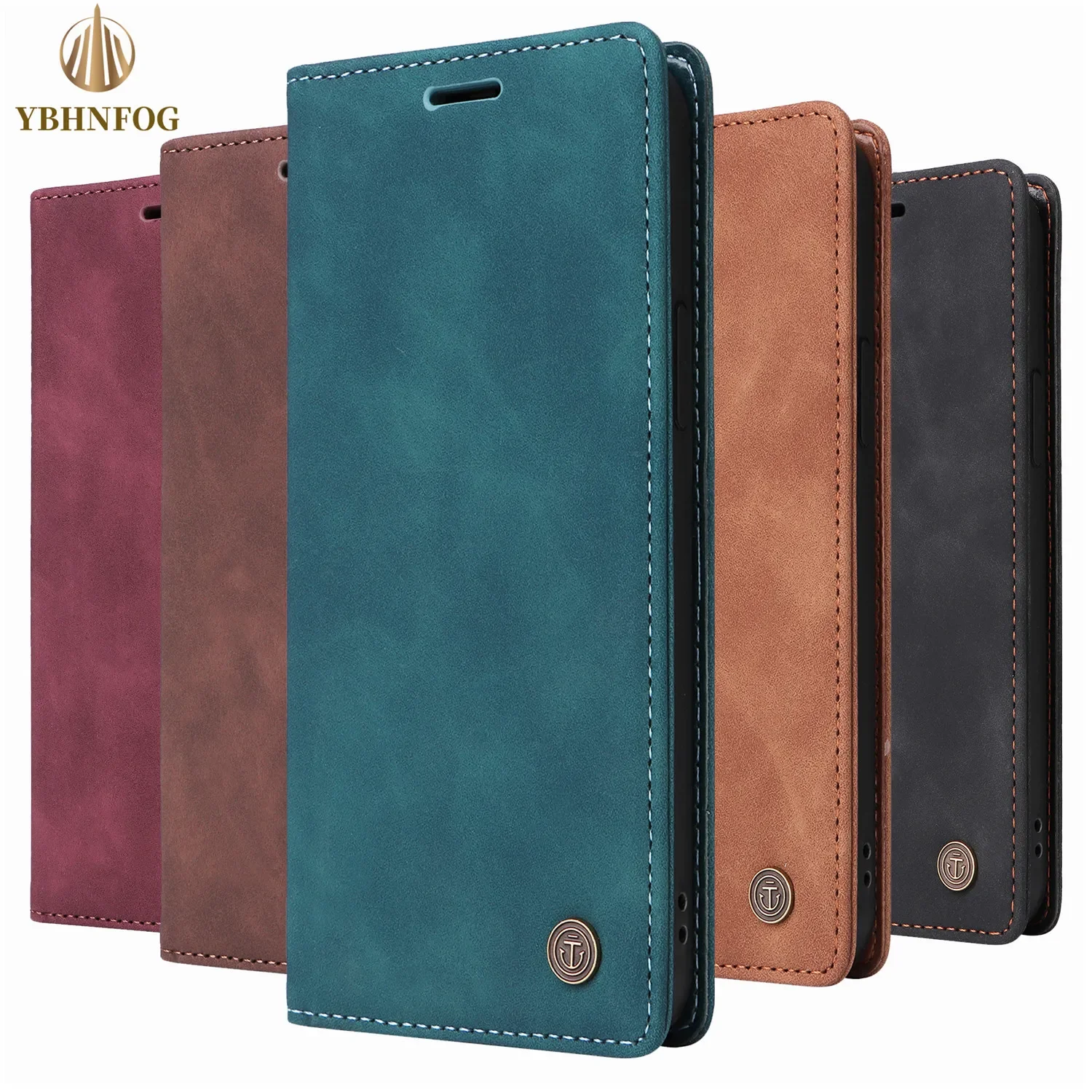 Leather Flip Phone Case For Samsung Galaxy A05S M22 M32 F42 M13 M23 M12 M31 A04S M13 J7 2017 J730 A7 A8 2018 Luxury Wallet Cover