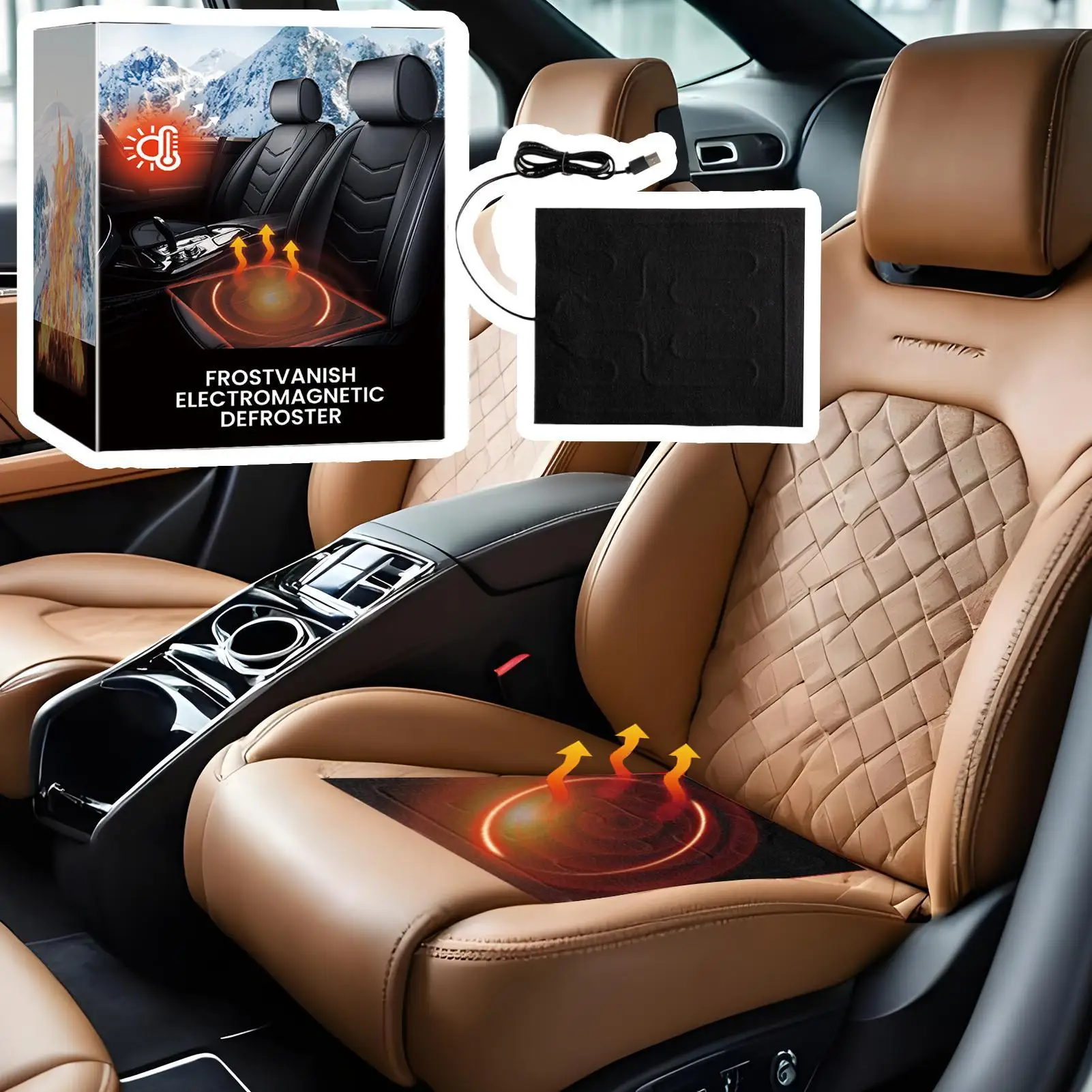 Defogger Heating Pad For Car Compact Cold Weather Car Windshield Snow Ice Heating Pad Electric For Truck Sedan Minivan Morning