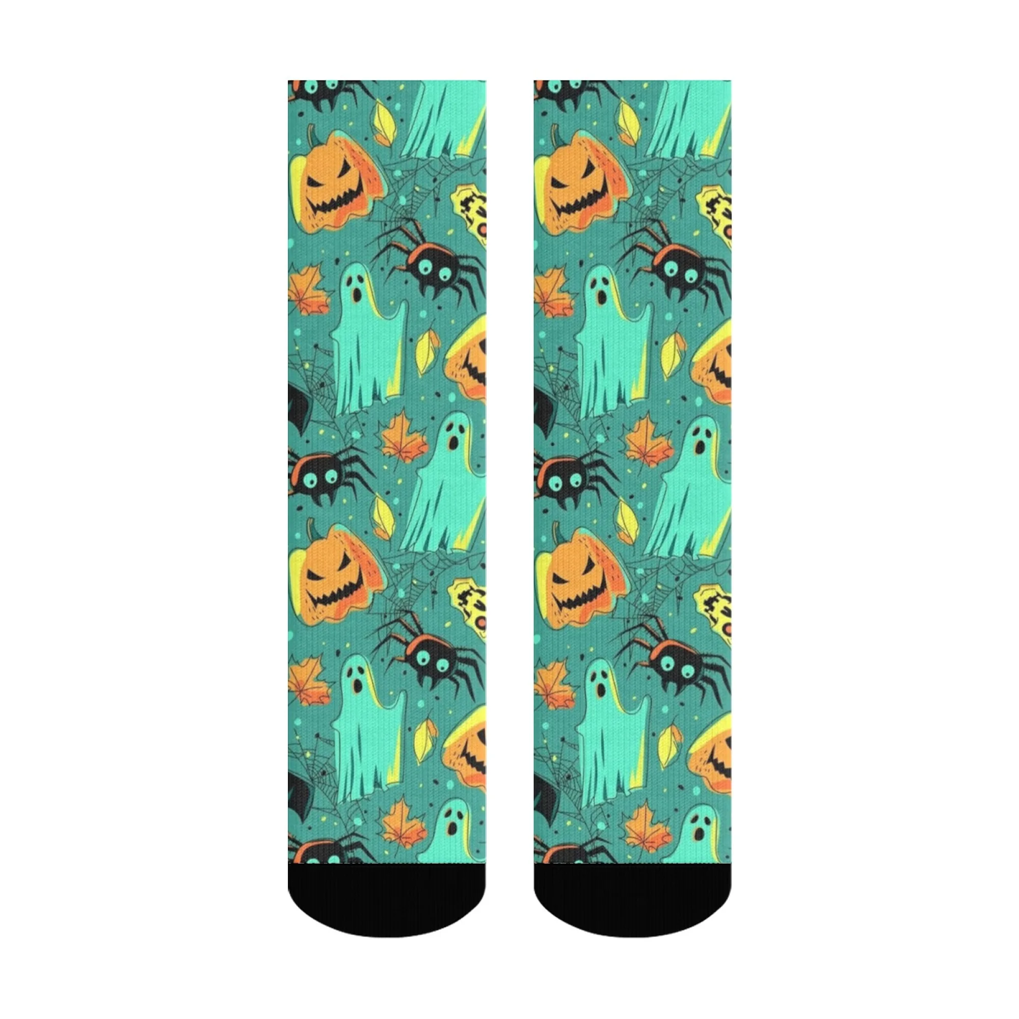 Fashion Novelty Men's Crew Socks Halloween Theme Print Perfect Gift for Boyfriend Husband Unique Festival Night Party Socks