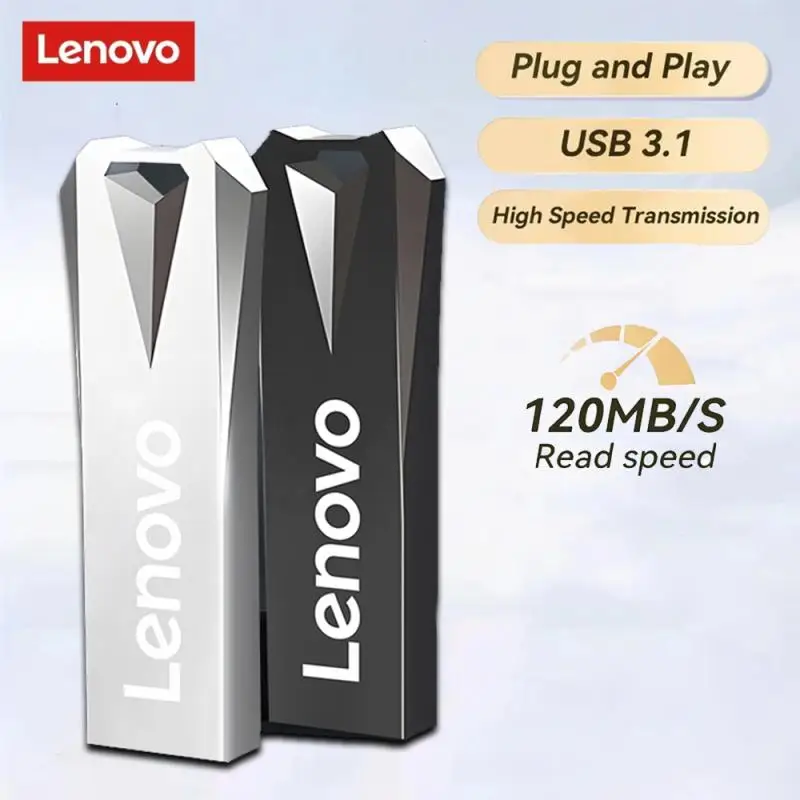 Lenovo 2TB Metal USB Flash Drive USB3.1 Pen Drive High Speed Flash Disk 512GB 128GB Memory Stick 64GB Pendrive Storage U Disk