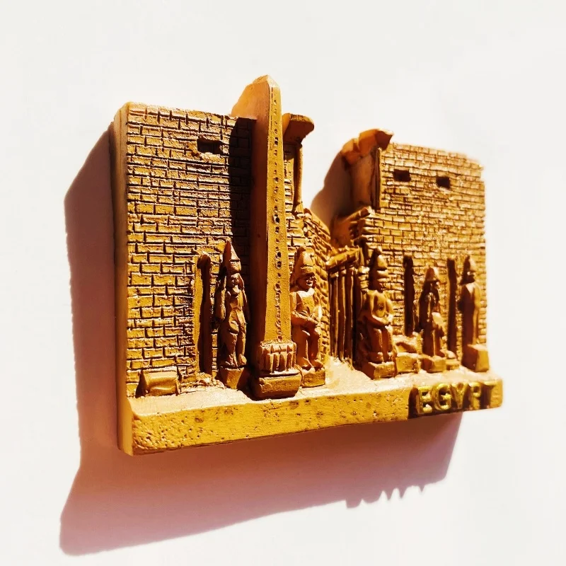 Egypt, Ancient Landmark, Luxor Temple, Tourist Memorial, 3D, Home Decoration, Magnetic Refrigerator Sticker