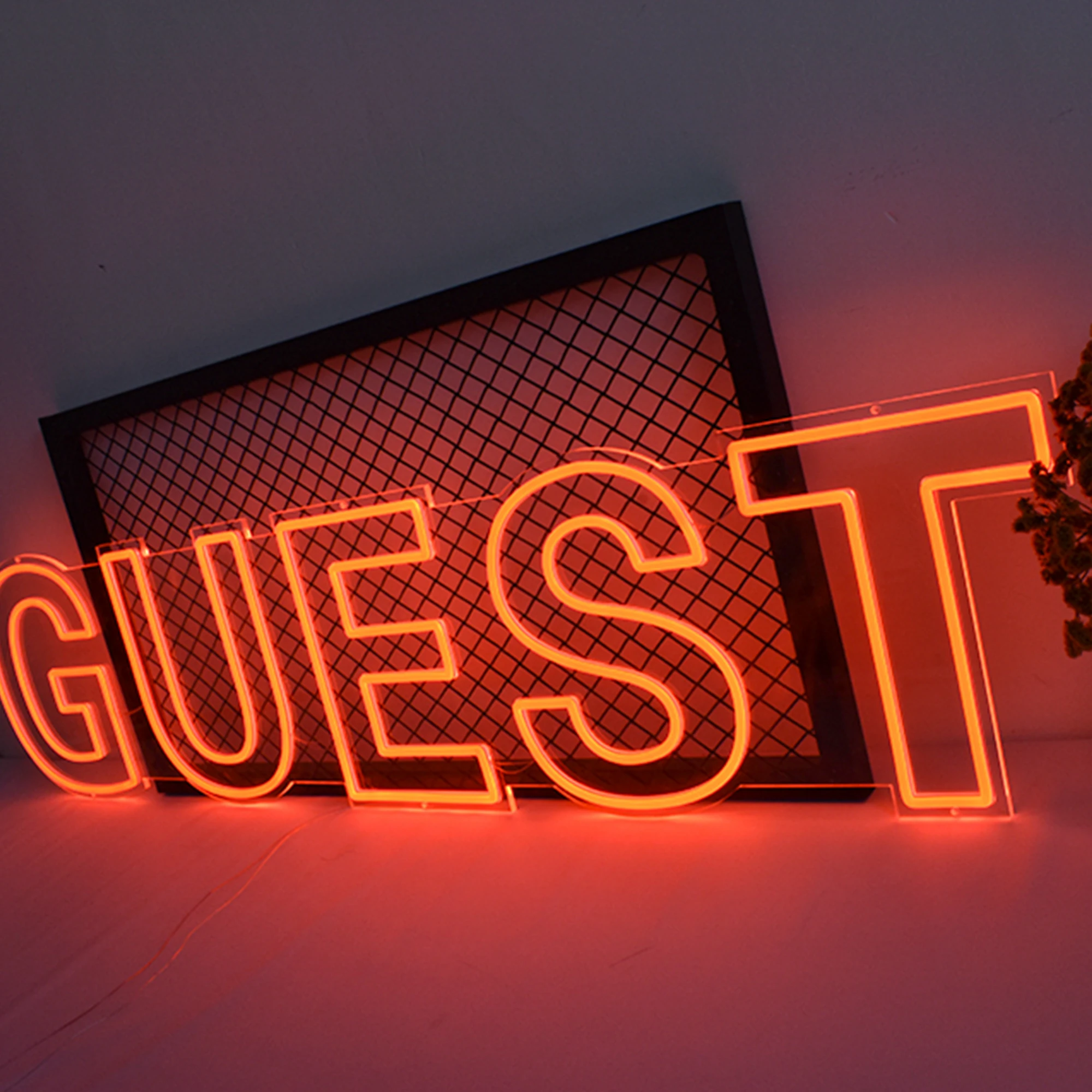 Imagem -03 - Comercial Flexível Acrílico Led Neon Sign Letters Back Wall Logo Interior Signage Lobed Painel Frontal Personalizado