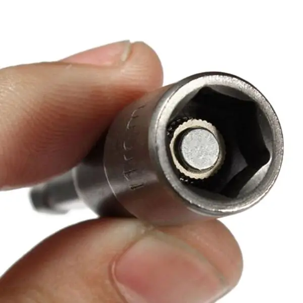 Zestaw 8 szt. magnetycznych nasadek sześciokątnych 1/4 cala do wkrętarki udarowej, metryczne, z adapterem 6-13 mm