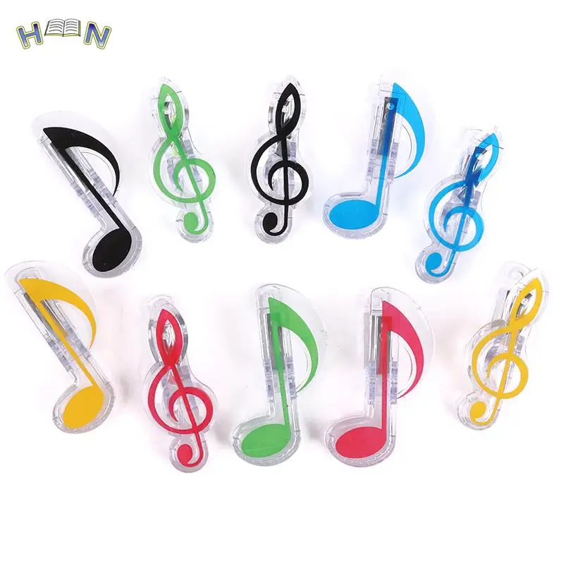 5Pcs Musical Notation Clips Cute Stationery Office Accessories Book Paper Sheet Clips Mini Music Folder Clips Decor