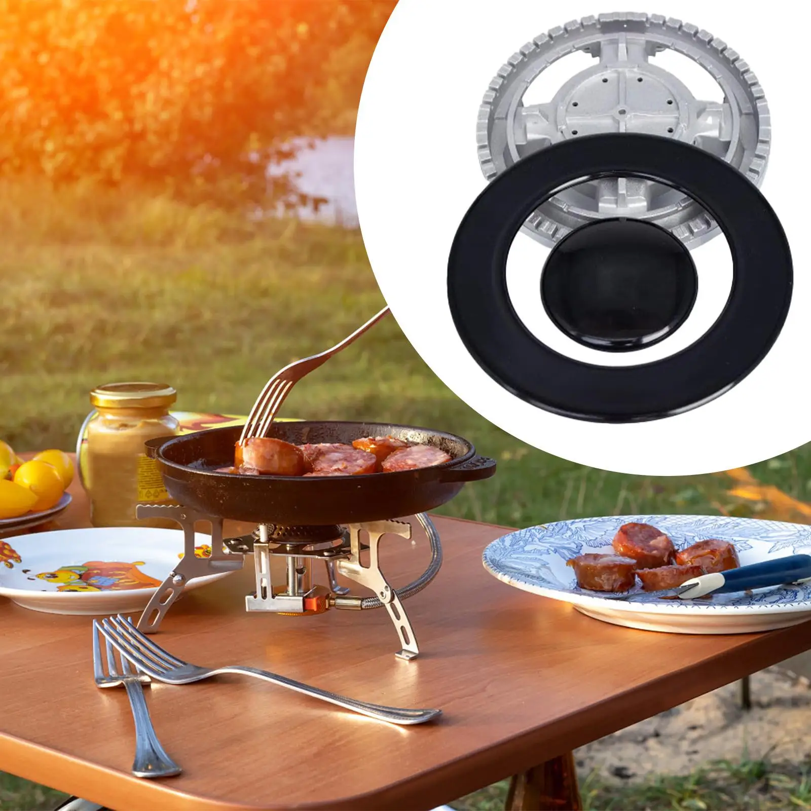 1 Set Cooker Hat Set Stove Lid Upgraded Oven Gas Hob Burner Crown Flame Cap Fits Most Gas Stove Burners Kitchen accessories