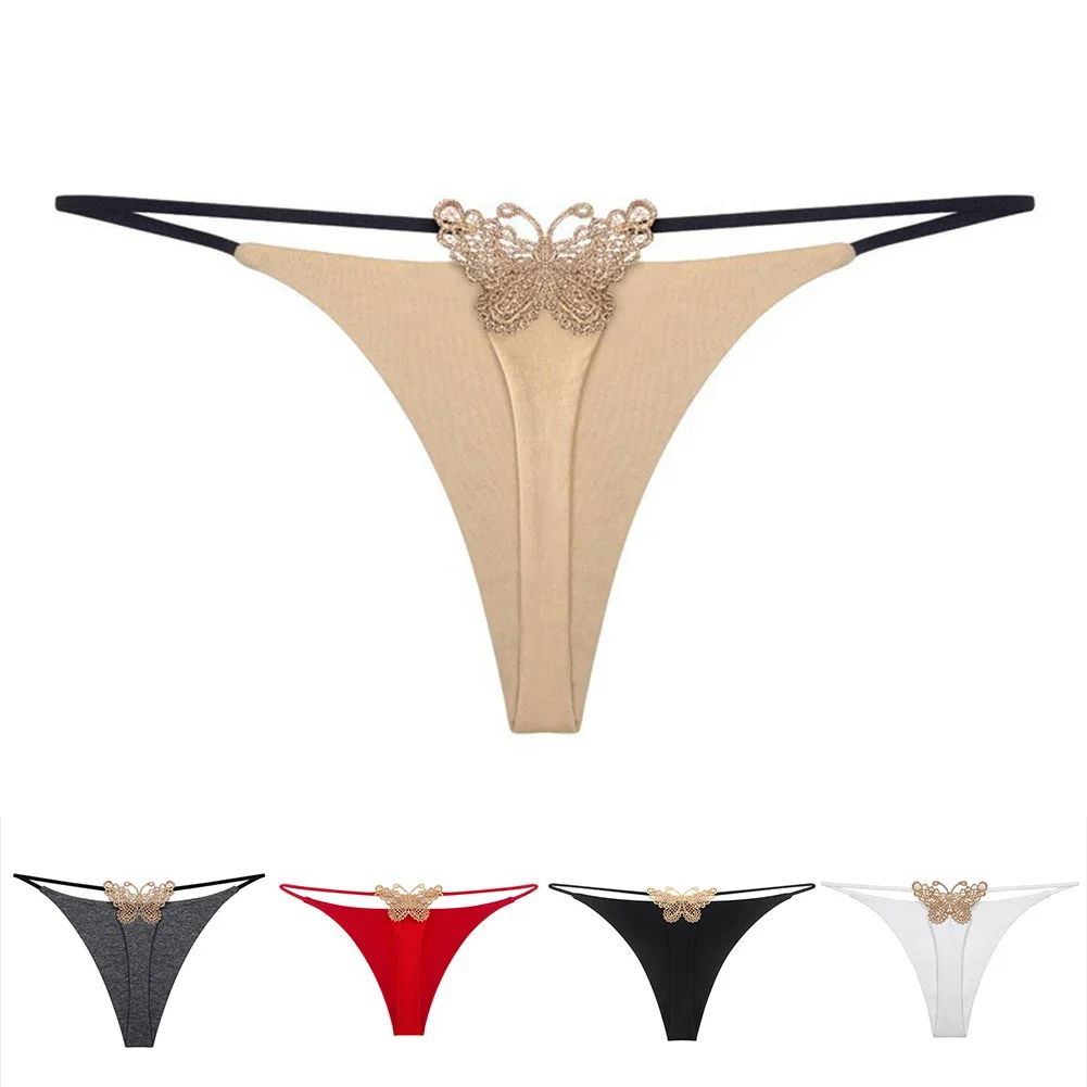 

Bikini Women Thong Swimwear Sexy Lingerie Brief Butterfly Sport Low Rise Thong Beach Bottom Sunbathing T-back Swimwear