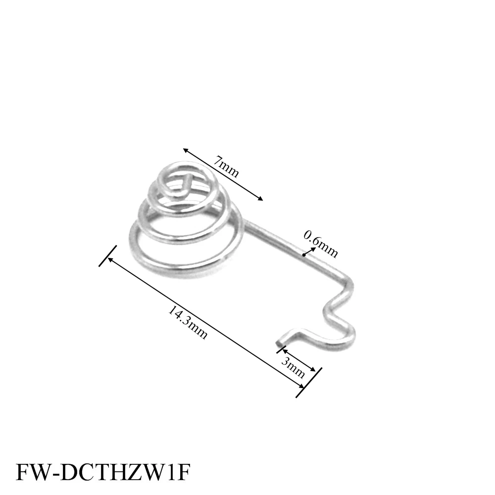 FINEWE 10PCS AAA batteria contatto bobine contatti molla batteria foro passante saldatura universale tipo molle coniche