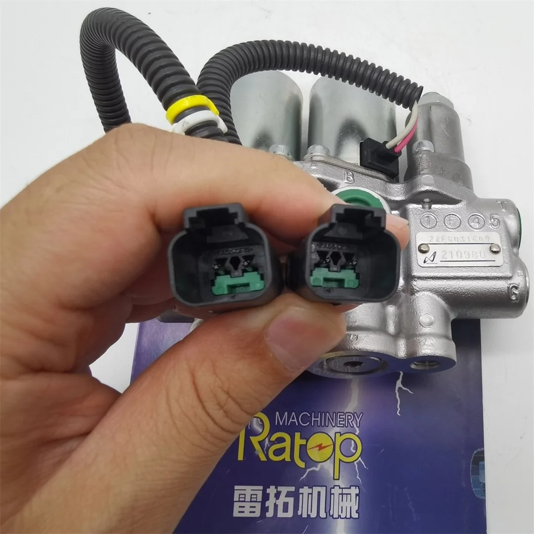 22F-60-31600 22F-60-21201 Solenoid Valve Assembly For PC40MR PC55MR PC56-7 Excavator Parts