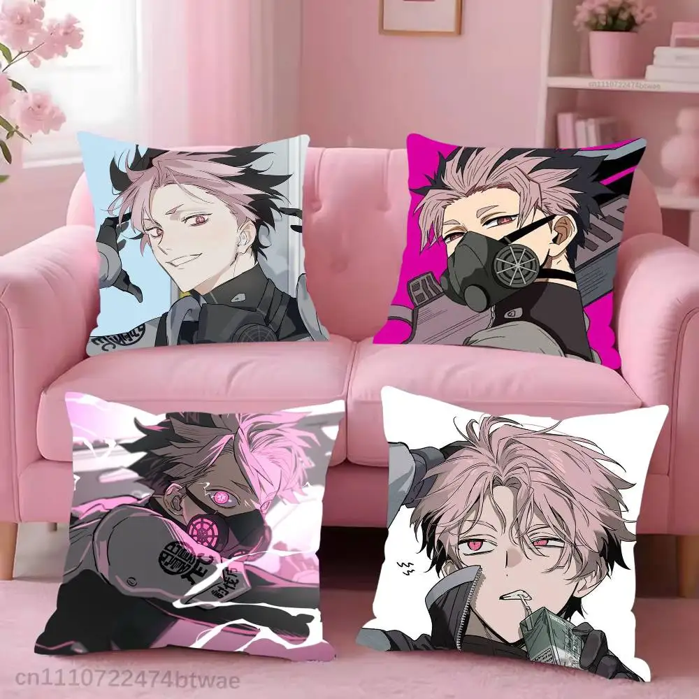K-Kaiju No.8 Gen Narumi Pillow Case For Living Room Bedroom Hotel Pattern Printed Cushion Cover Decorations and Protector