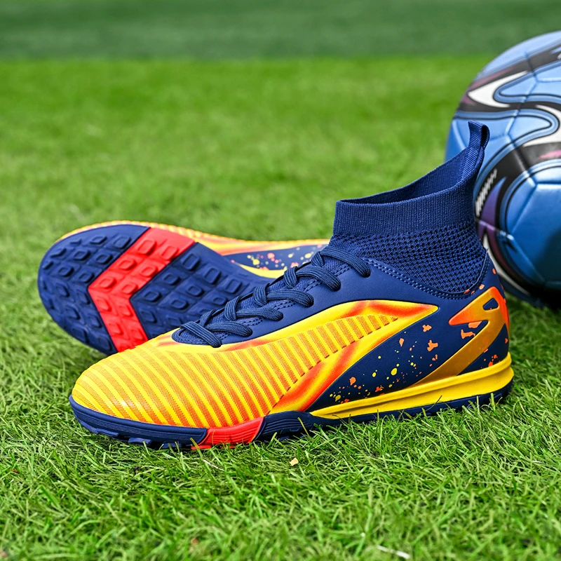 TF Turf Soccer Cleats, Dense Short Rubber MultiGrip Studs, ShockAbsorbing EVA Cushion Midsole, Lightweight Stretch Synthetic U