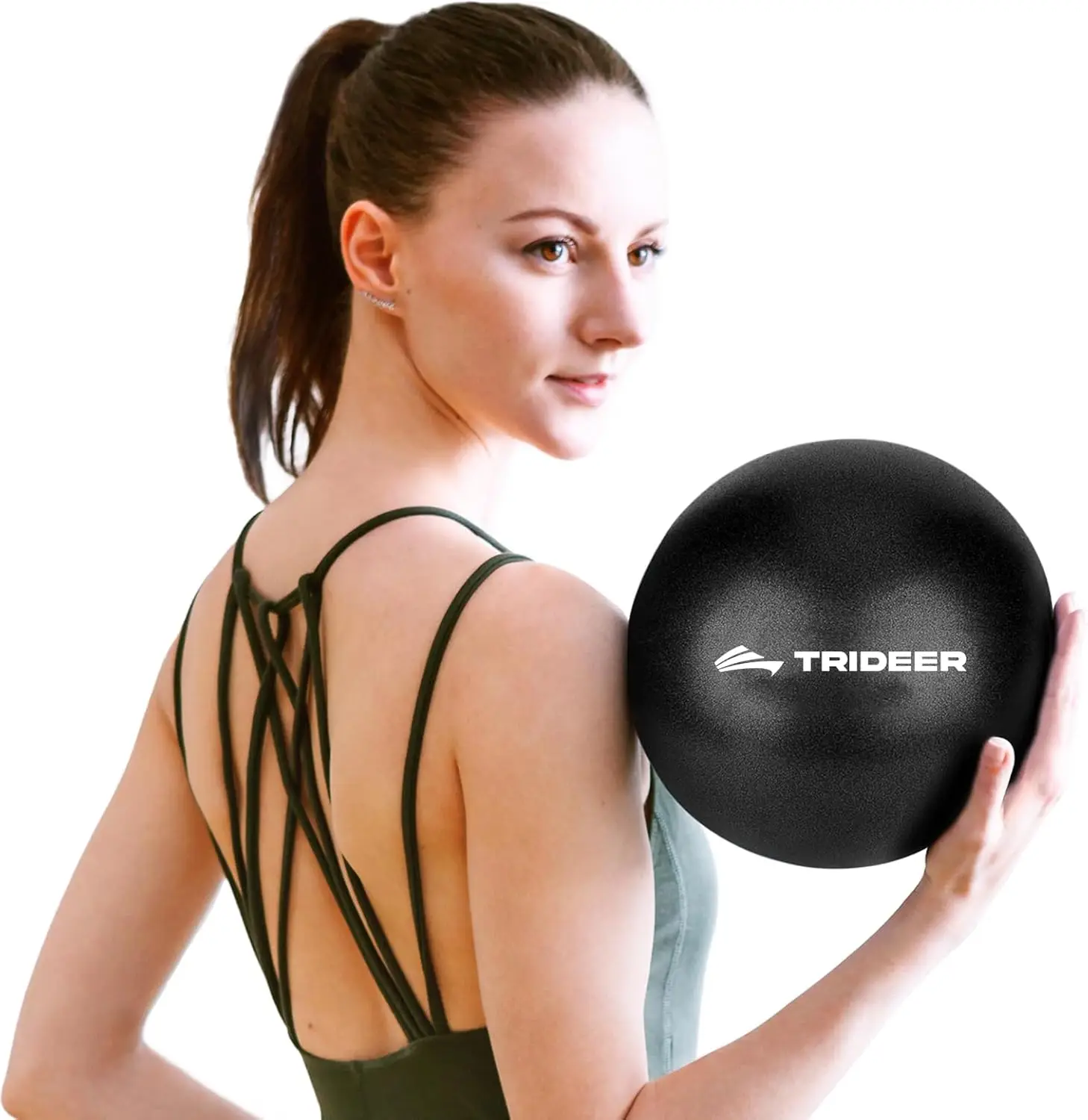 

9-Inch Pilates Ball for Yoga, Core Training, Therapy, Balance and Stretching with Inflation Straw