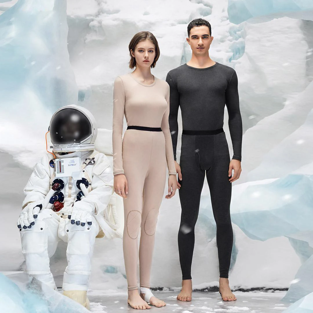 

SUPIELD Aerogel anti-cold instant thermal underwear set, anti-static 5A antibacterial high elastic series