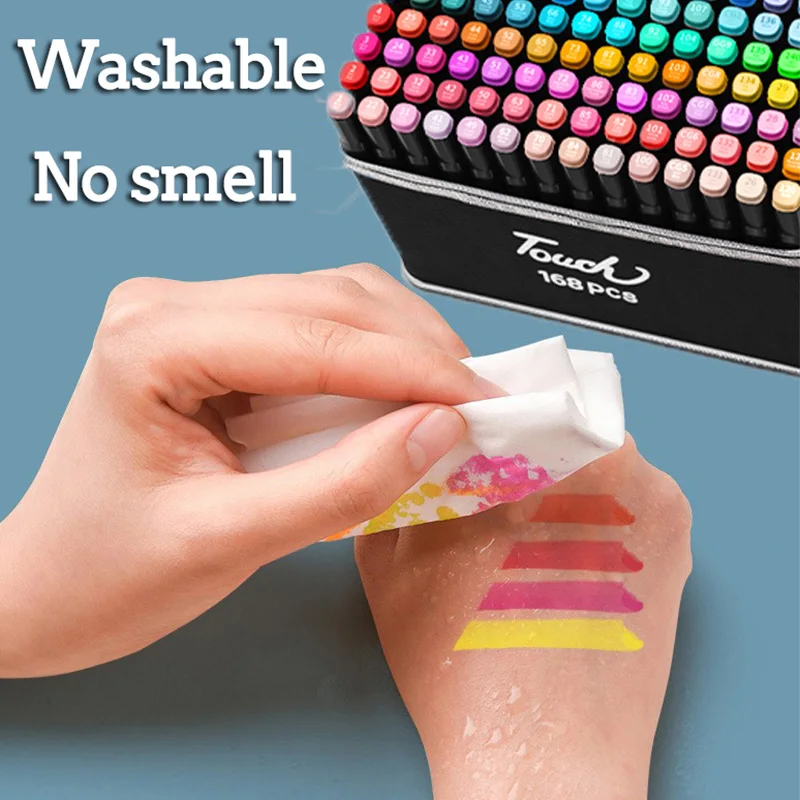Rotuladores multicolores de 24 colores con pinceles para manualidades - imagen 3