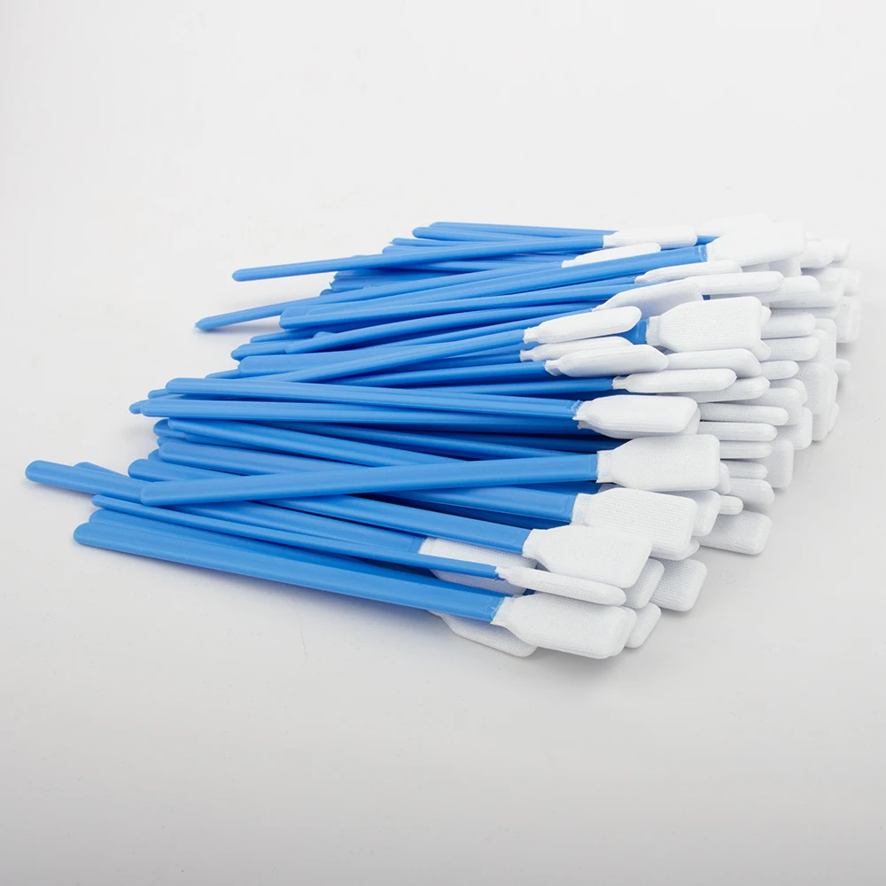 100PCS Cotton Swab Industry Clean Cleaning Tools Nonwoven Anti-static Dust Off for Fiber Laser Head Lens Protective Windows