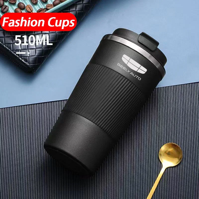 

Portable Stainless Steel Coffee Cup Office Mug Car Water Cups For Geely Monjaro Coolray Tugella GX3 Atlas Emgrand EC7 8 GC6 GC9