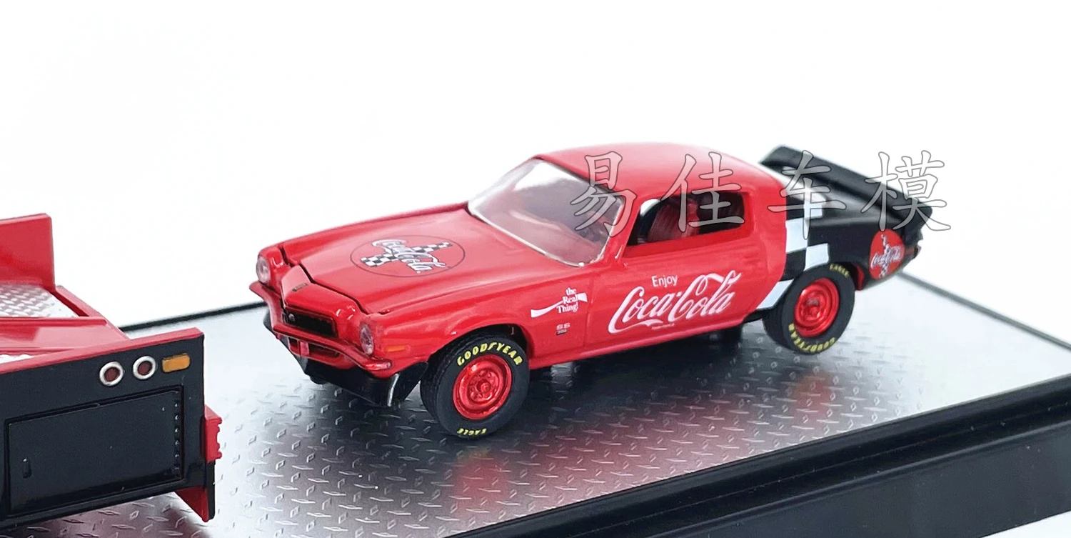 M2 Machines 1/64 1968 C60 Truck 1971 Camaro TE21 Red Die-cast Alloy Car Model Collection Gift