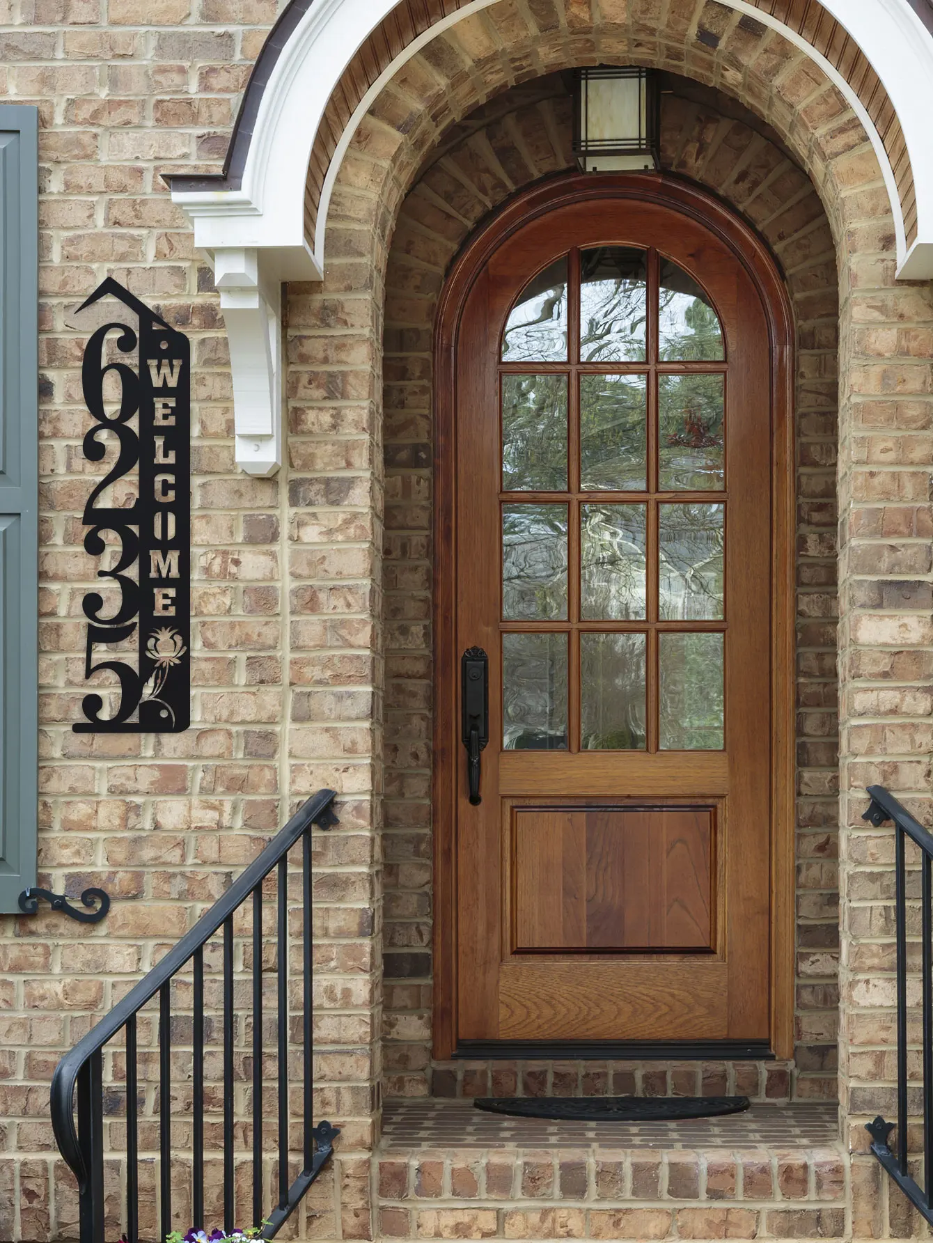 Personalized Vertical Address Plate,House Numbers Sign for Outside,Custom Metal Address Numbers for House Modern House Numbers,G