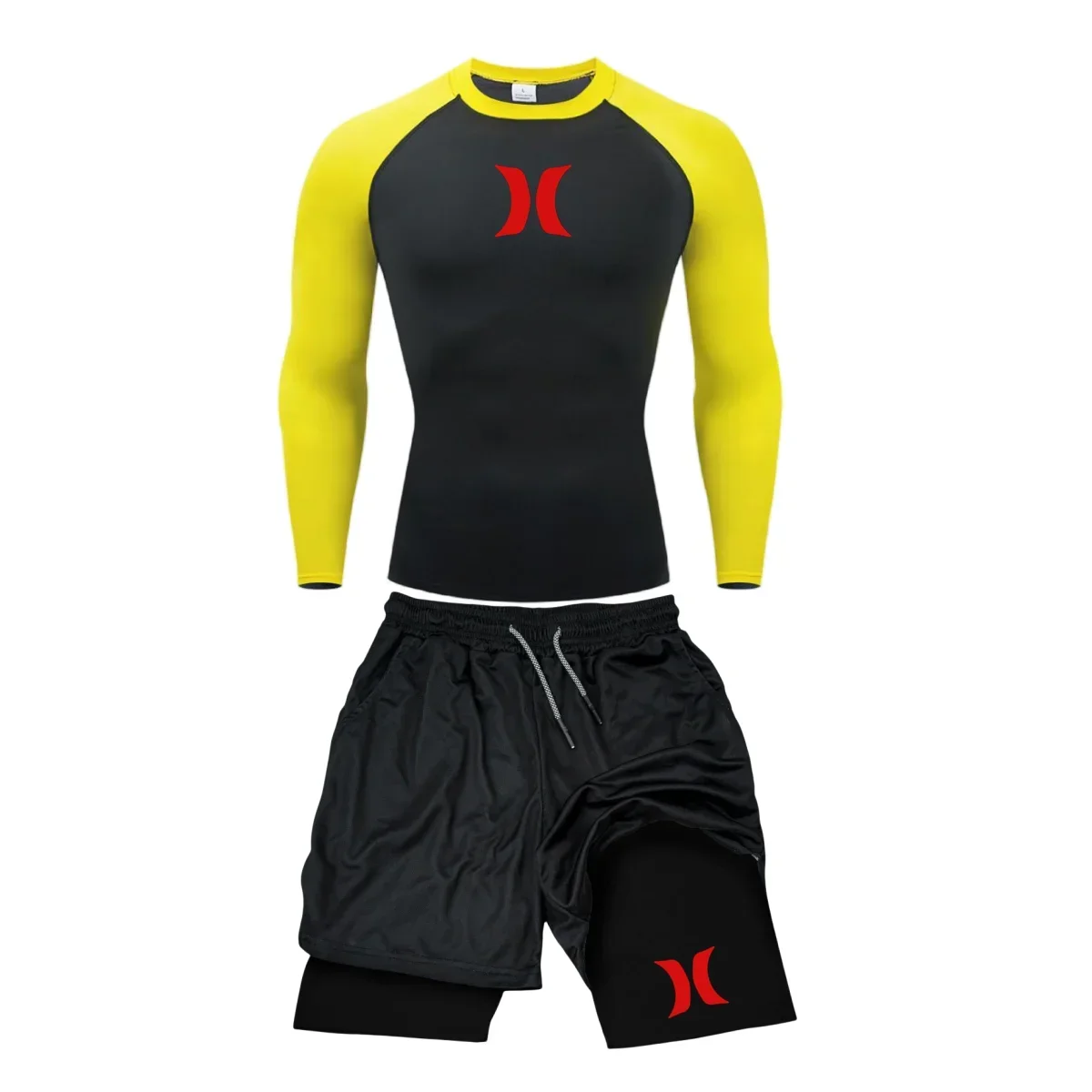 Men's Compression Running Suits Gym Tights Training Sportswear Workout Jogging Sports Set Men MMA Rashguard Tracksuit Clothes view 2