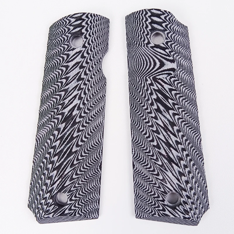 1 Pair G10 Material CNC Tactics 1911 Grips Handle Patch DIY Making Radial Texture Decor Slabs Scales Custom Repair Accessories