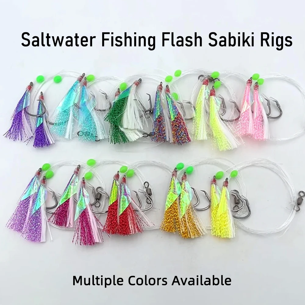 Aparejos Sabiki luminosos – Anzuelo circular para pargo y surfcasting - imagen 4