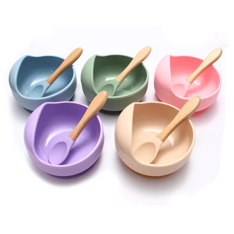 

New Children's Complementary Food Bowl Made of High-quality and Safe Material Food Grade Silicone Heat-resistant Snail Bowl