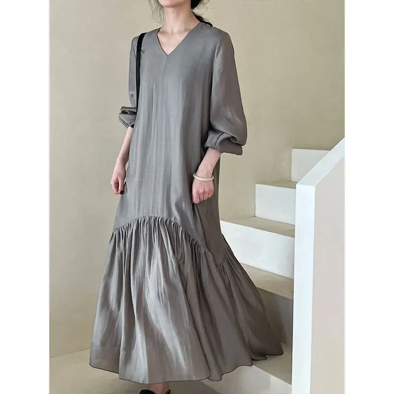 UMI MAO-Robe Longue en Queue de Poisson pour Femme, Design Français, Élégante, Nouvelle Collection Printemps, Y2K