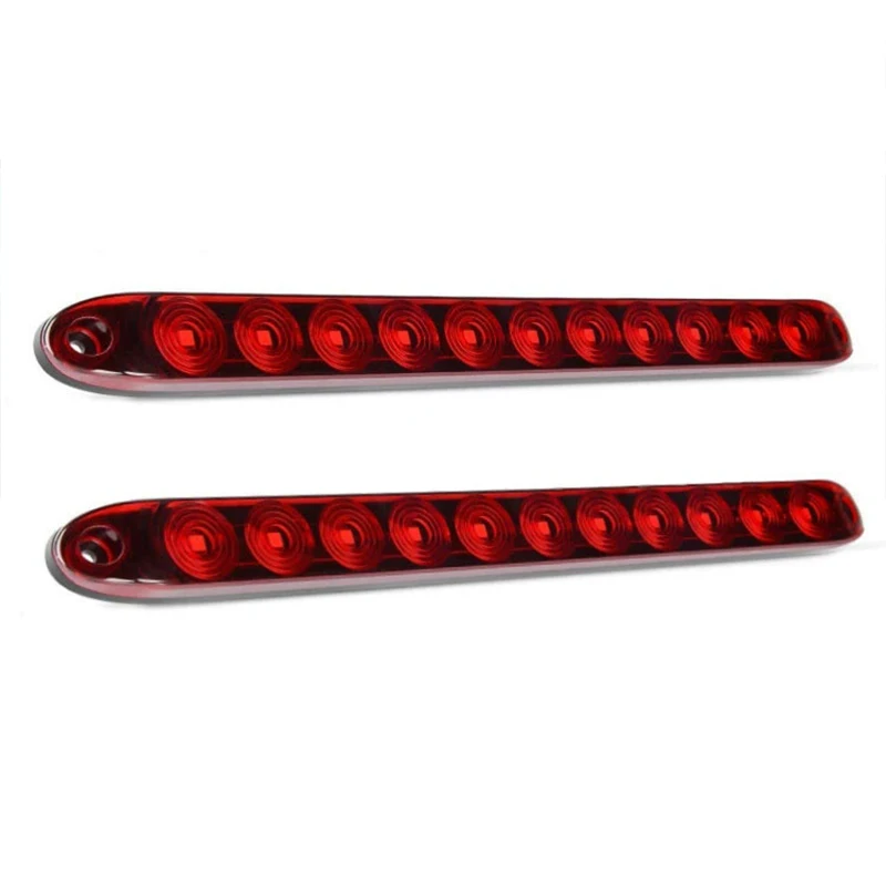 2PCS 16 inch 11LED 15LED red trailer light strip for parking stop turn signal tail brake lights