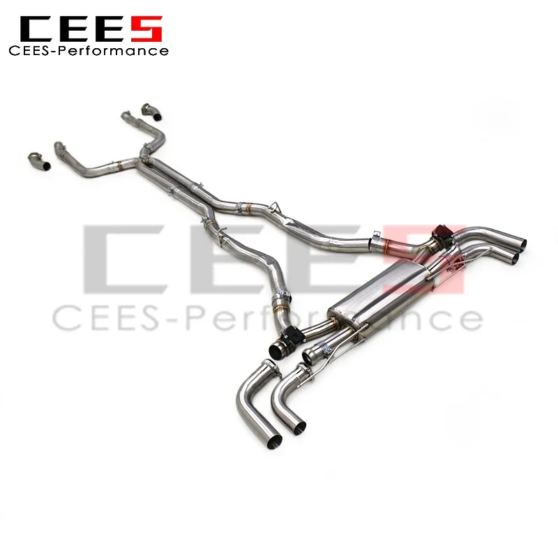 CEES Valve Exhaust Pipes for BMW X7 G07 M50i 4.4TT 2019-2023 Stainless Steel Sport Catback Exhaust System with Remote Control