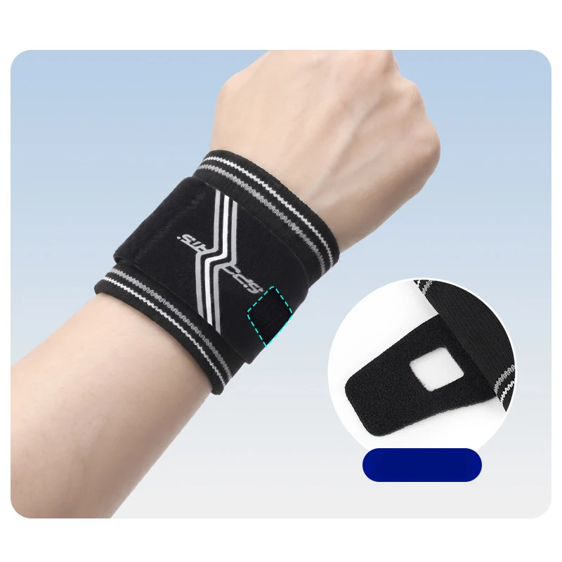 1 Piece Wrist Brace Support Wrap for Tennis Badminton Dual-Compression Support Breathable Sweat-Wicking Wrist Strap Sleeve New