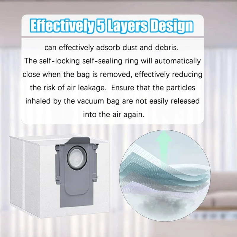 

18 Pack Dust Bags For Roborock Q5 Q5+ Q7 Q7+ Q7 Max Q7 Max+ S7 Maxv Ultra S8+ S8 Pro Ultra Robot Vacuum Cleaner Bags