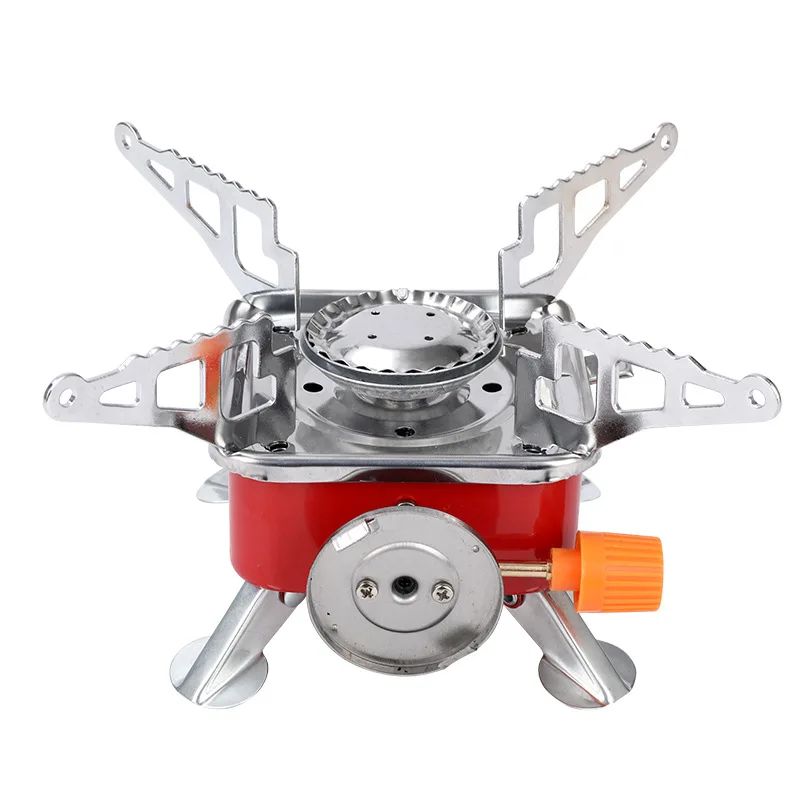 CJ712 Ultralight Mini Outdoor Folding Metal Gas Stove Windproof Furnace Burner Backpacking Hiking Portable Camping Gas Stove