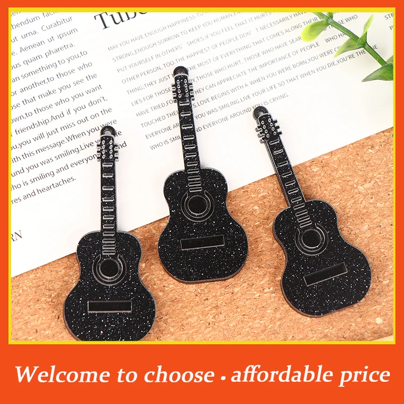 

TH New 1pc acrylic 1/12Dollhouse Guitar Model Dollhouse Simulation Musical Instrument Toy Dolls House Decor Accessories