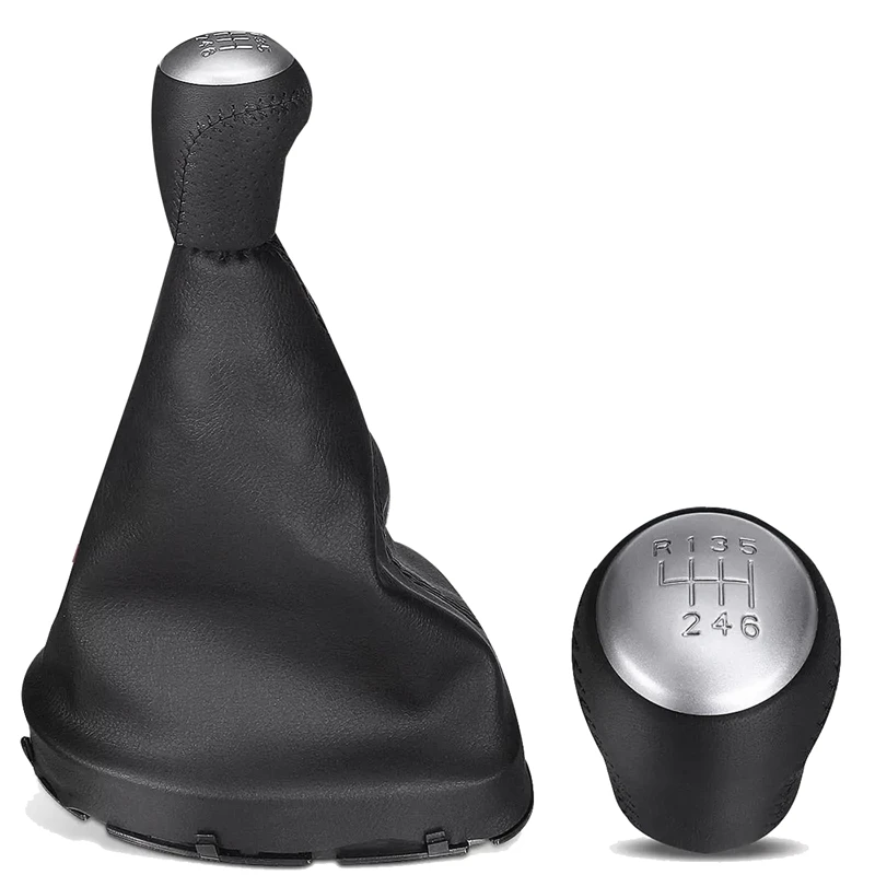 6 Speed PU Leather Car Gear Shift Knob Gaiter Boot Cover for NISSAN QASHQAI I J10 2+2 2006 - 2013