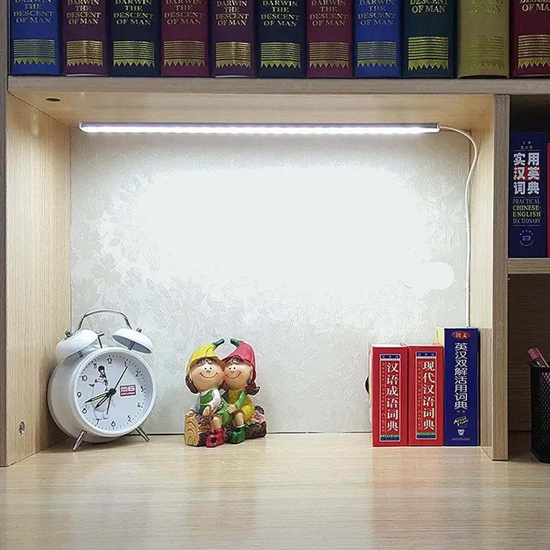 

Светодиодная настольная лампа USB Датчик ручной развертки Светодиодная панель Кнопочный переключатель 3 цвета Изменение ночных ламп для чтения для компьютерного общежития 30 см
