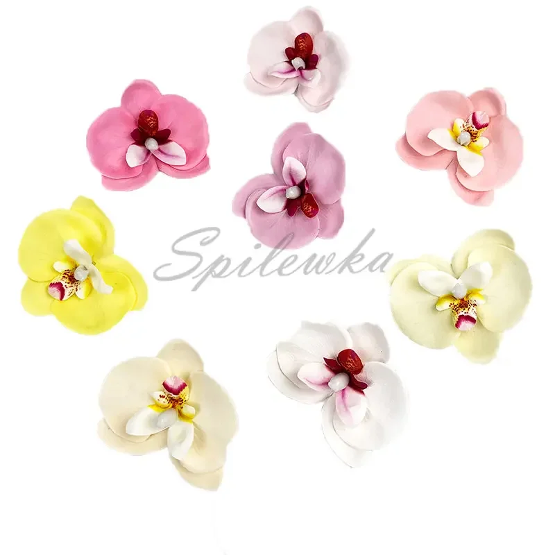 High QualityButterfly Orchid Head Phalaenopsis Artificial Flower Wedding Bouquet DIY Gift Box Party Home Decor Fragrant Flower