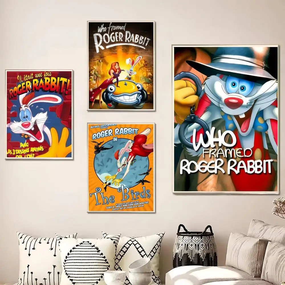 Movie Who Framed Roger Rabbit Painting Calligraphy Canvas Poster Wall Art for Living Room Bedroom Cafe Decor Gift