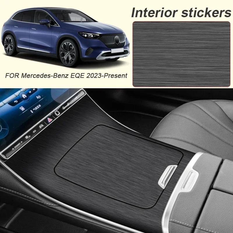 Car Carbon Interior Sticker Lifting Window Panel Decal For MERCEDES-BENZ EQE 2023-2025 Gear Inner Door Protective Film Accessory