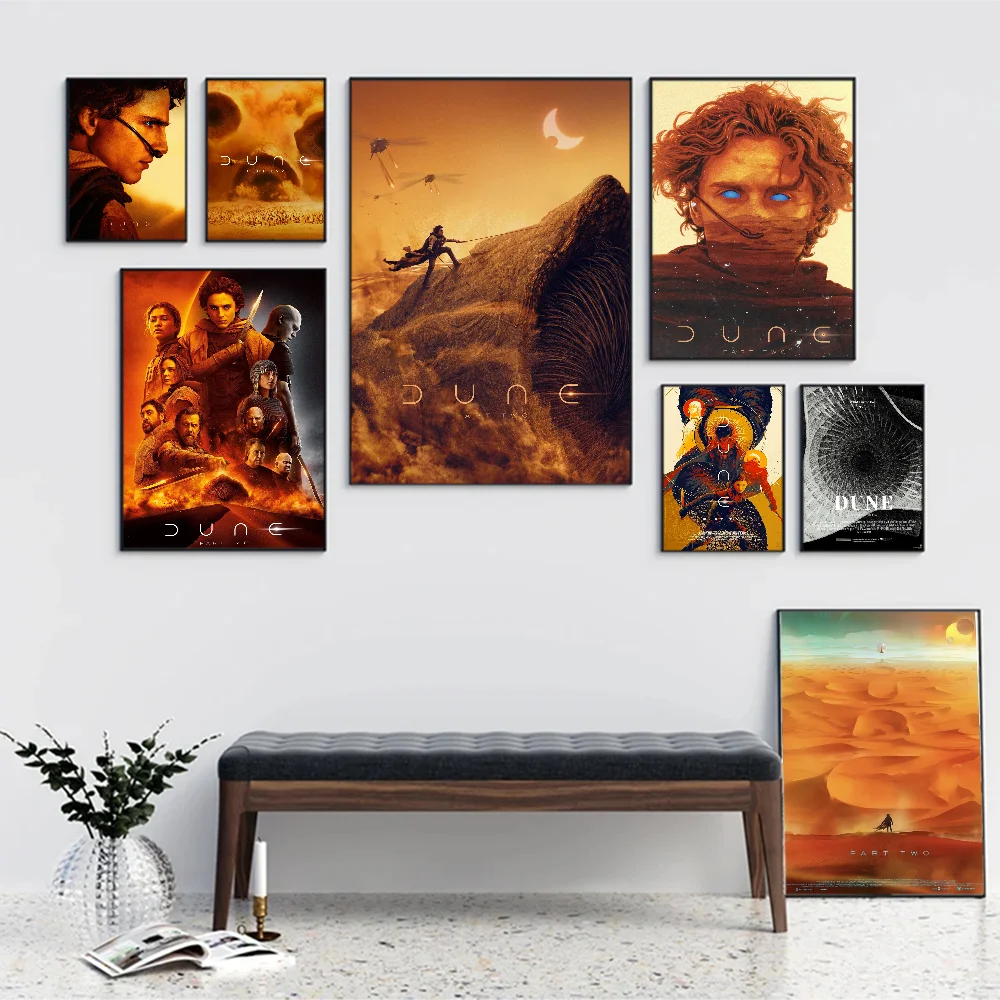 الكثبان الرملية الجزء 2 2024 فيلم الخيال العلمي الفيلم الكلاسيكي الملصقات HD جودة ملصق جدار الفن اللوحة دراسة الشمال ديكور المنزل