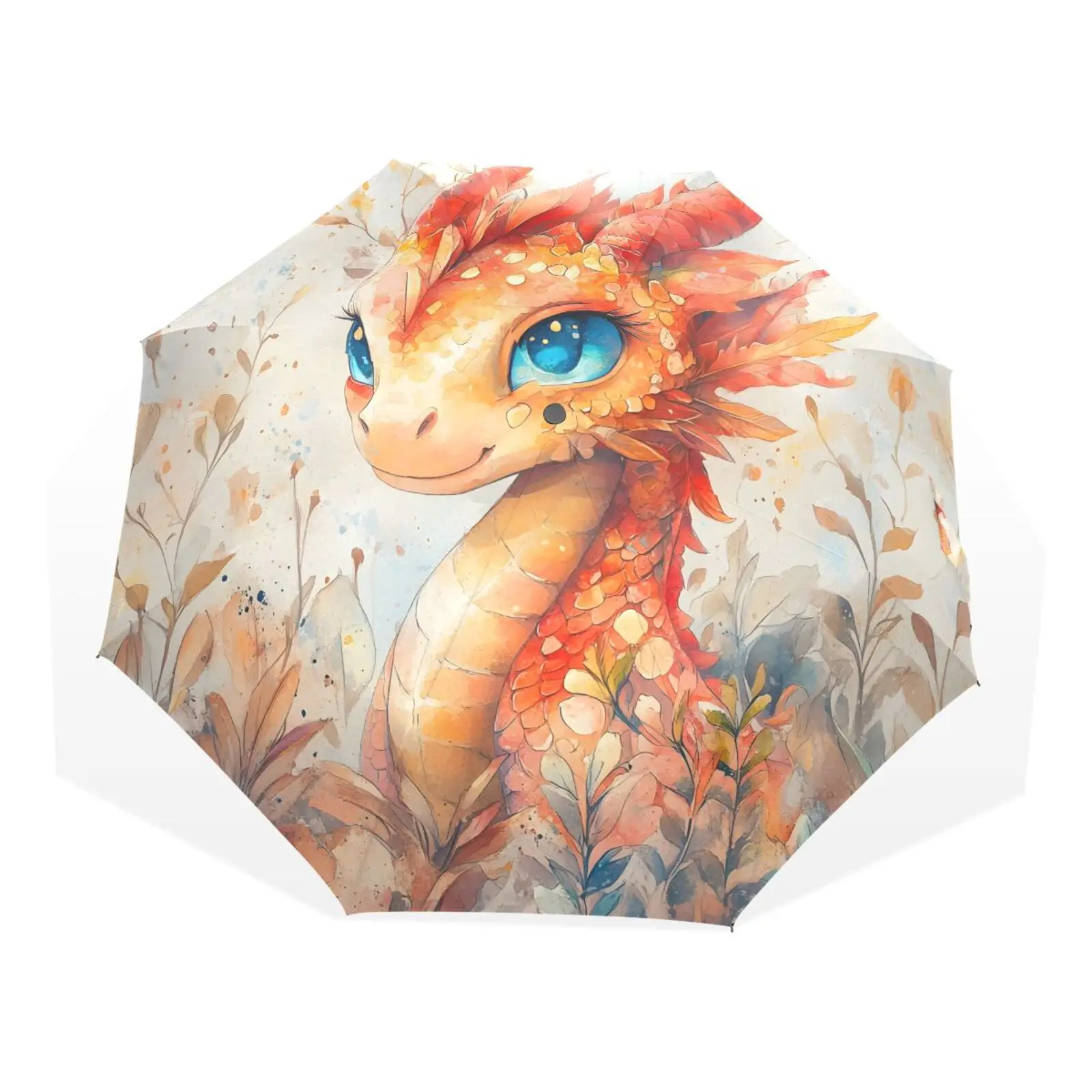 2026 New Portable Folding Rain and Sun Beach Umbrellas Hat Unique Parasol Umbrella Retro Dragon sunshade umbrella