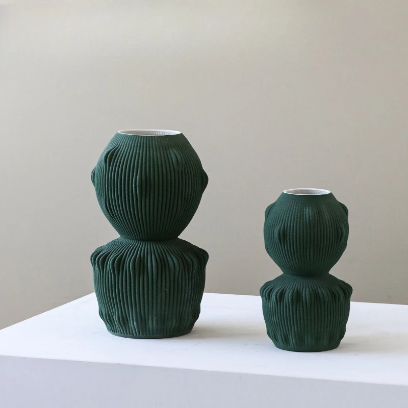 Ceramic vase ornament, living room flower arrangement Jingdezhen porcelain