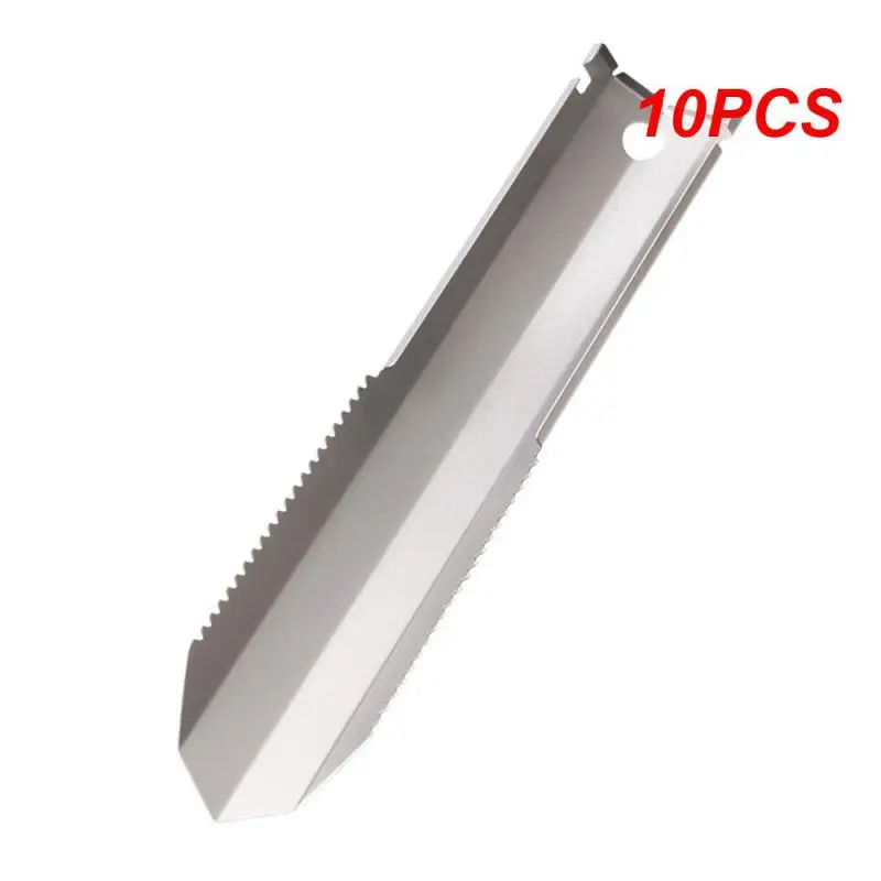 

10PCS Titanium Garden Hand Serrated Shovel Outdoor Camping Hiking Backpacking Trowel with Clip