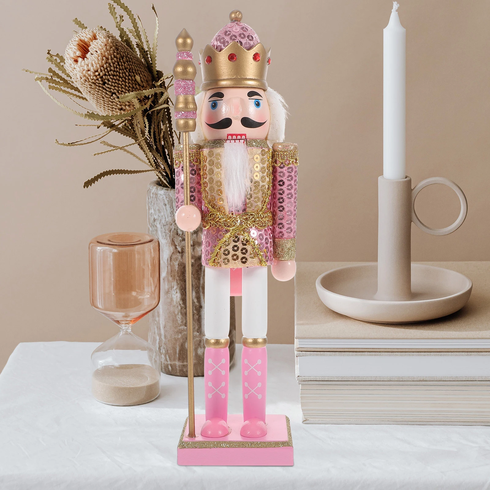 

Wooden Nutcracker Statue Christmas Decoration Ornament For Xmas Home Party Gift Tall Small Traditional Figures Xmas Decor