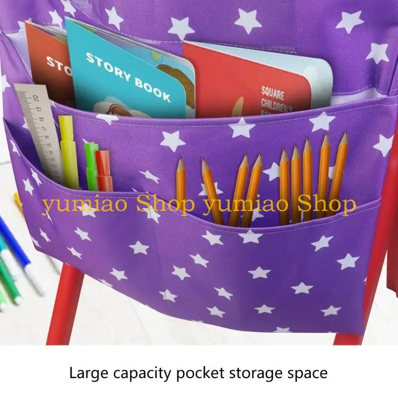 587B Chair Pocket with Multiple Pockets Chairback Pocket Chart for School Classroom Chair Back