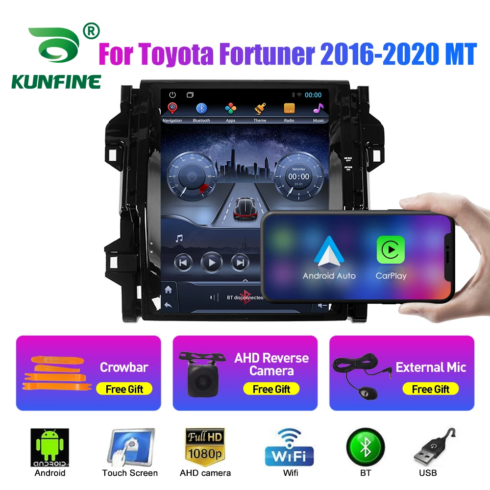 

Автомагнитола Tesla Style 2 Din, 12,1 дюйма, Android, для Toyota Fortuner 16-20 MT, стерео, автомобильный мультимедийный видеоплеер, DVD, GPS-навигация