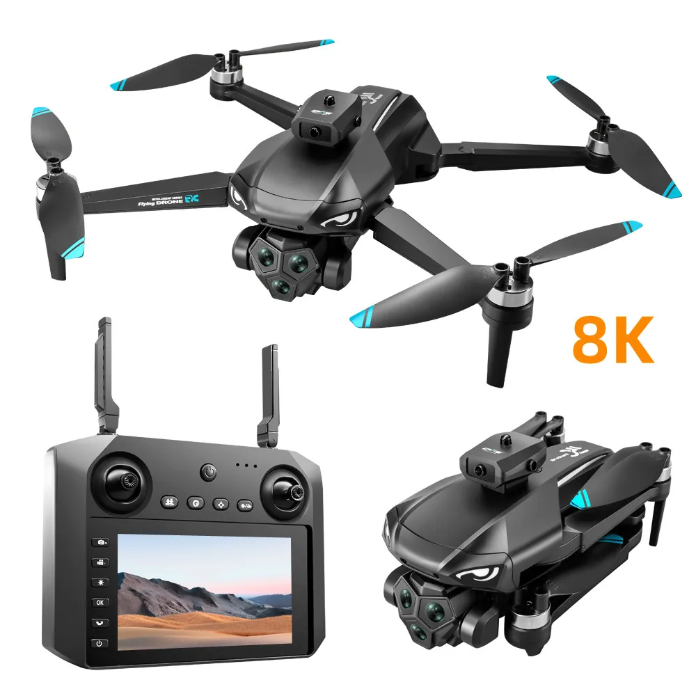 

M33 MAX 4.5‘’ Screen Control GPS Drone with6K/8K Dual Camera Optical Flow Obstacle Avoidance Brushless Motor FPV RC Quadcopter